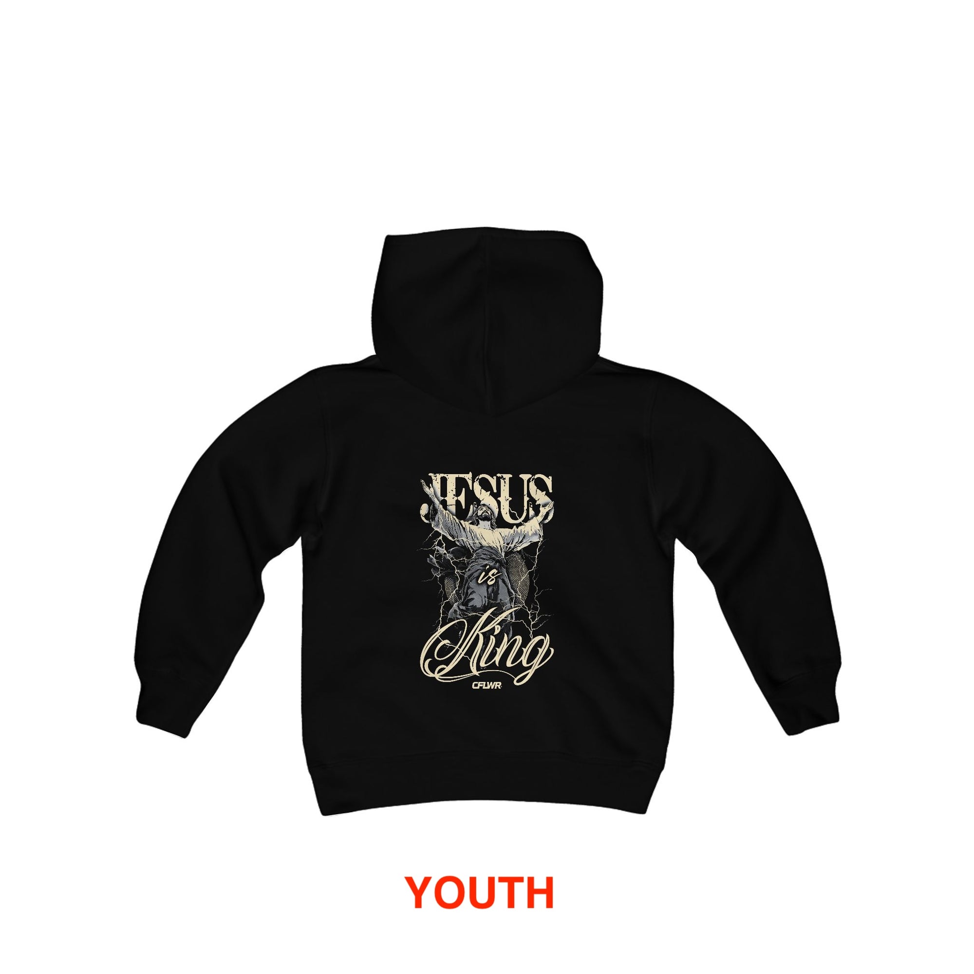 Youth Jesus is King Hooded Sweatshirt