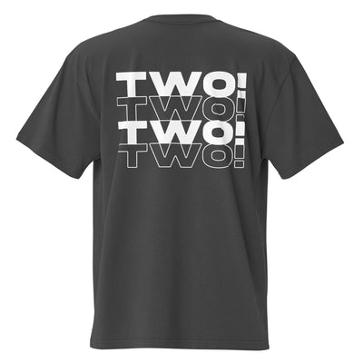 "TWO!" OVERSIZED TEE - FADED BLACK